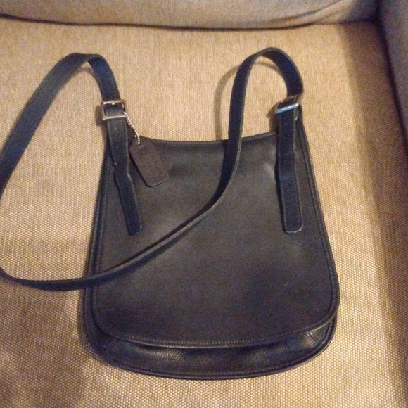 ❤️COACH LEGACY 9131 Black Leather Classic Boho Hippie...